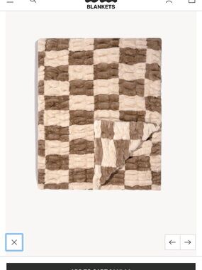 BRAND NEW LARGE MOCHA CHECK LOLA BLANKET